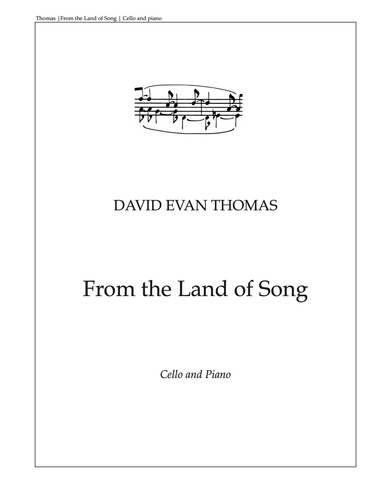 From the Land of Song – David Evan Thomas