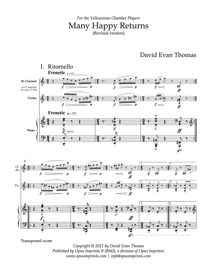 Many Happy Returns –  David Evan Thomas