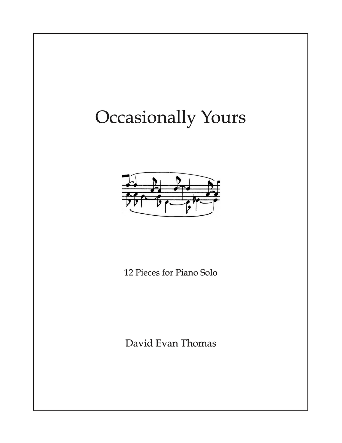 Occasionally Yours Album - David Evan Thomas