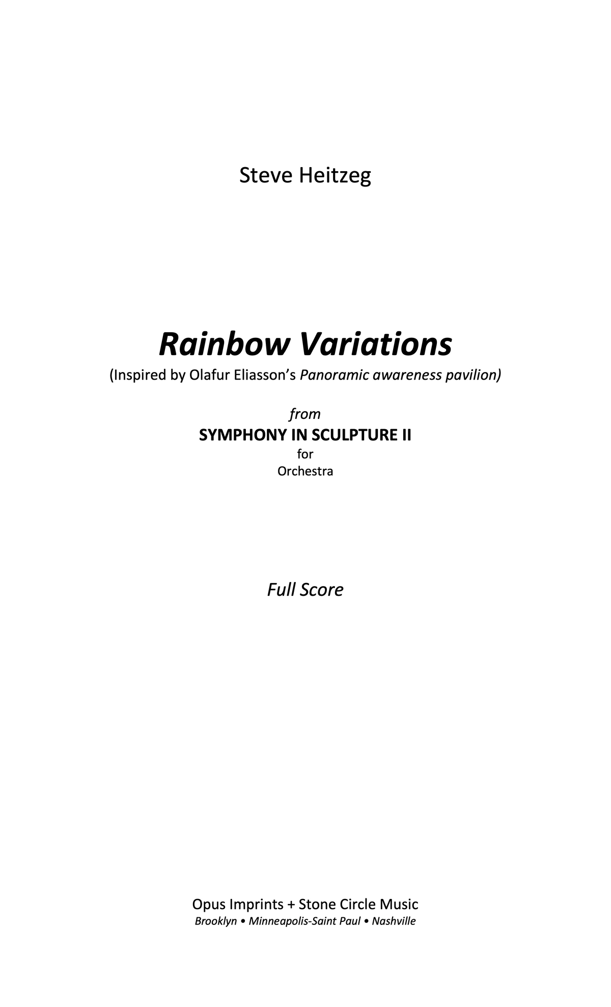 Rainbow Variations – Steve Heitzeg