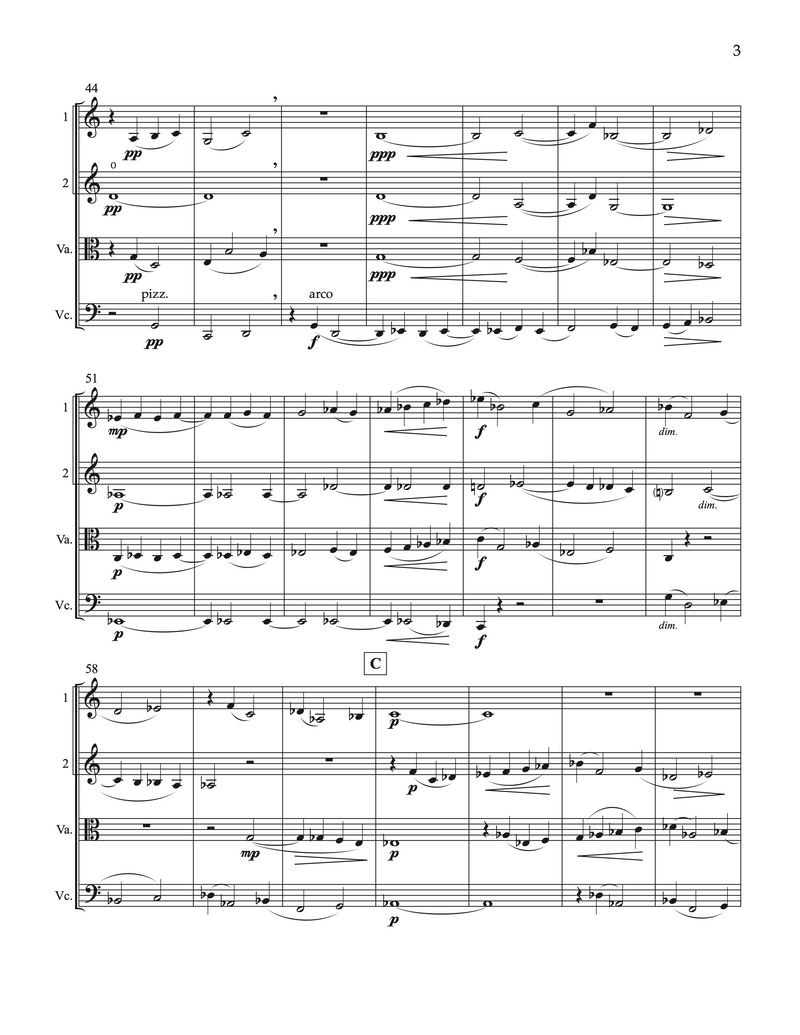 String Quartet No.3 "Una corda" –  David Evan Thomas