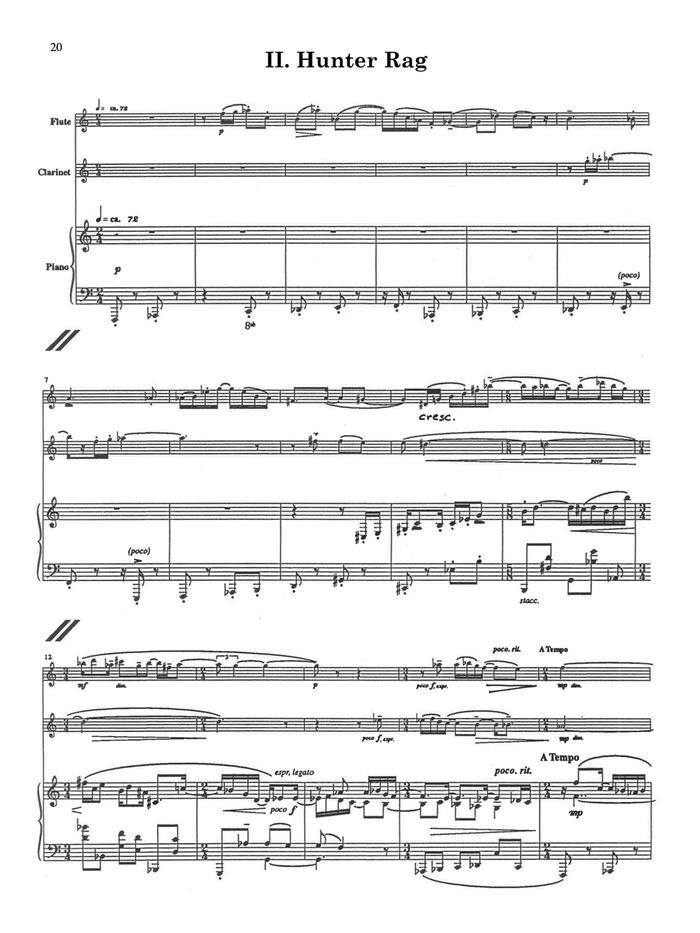 Sonatina for Flute, Clarinet, and Piano - Paul Schoenfeld