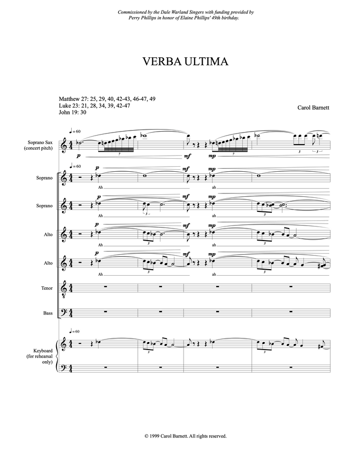 Verba Ultima – Carol Barnett