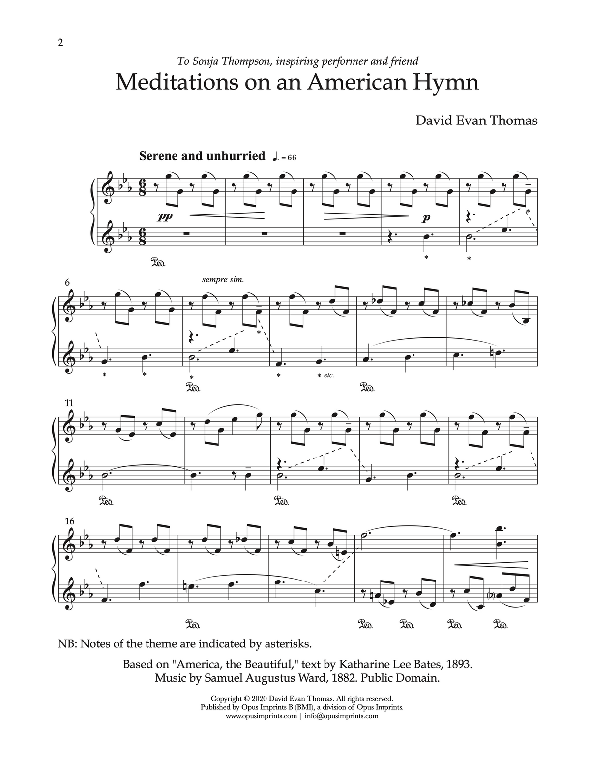 Meditations on an American Hymn –  David Evan Thomas