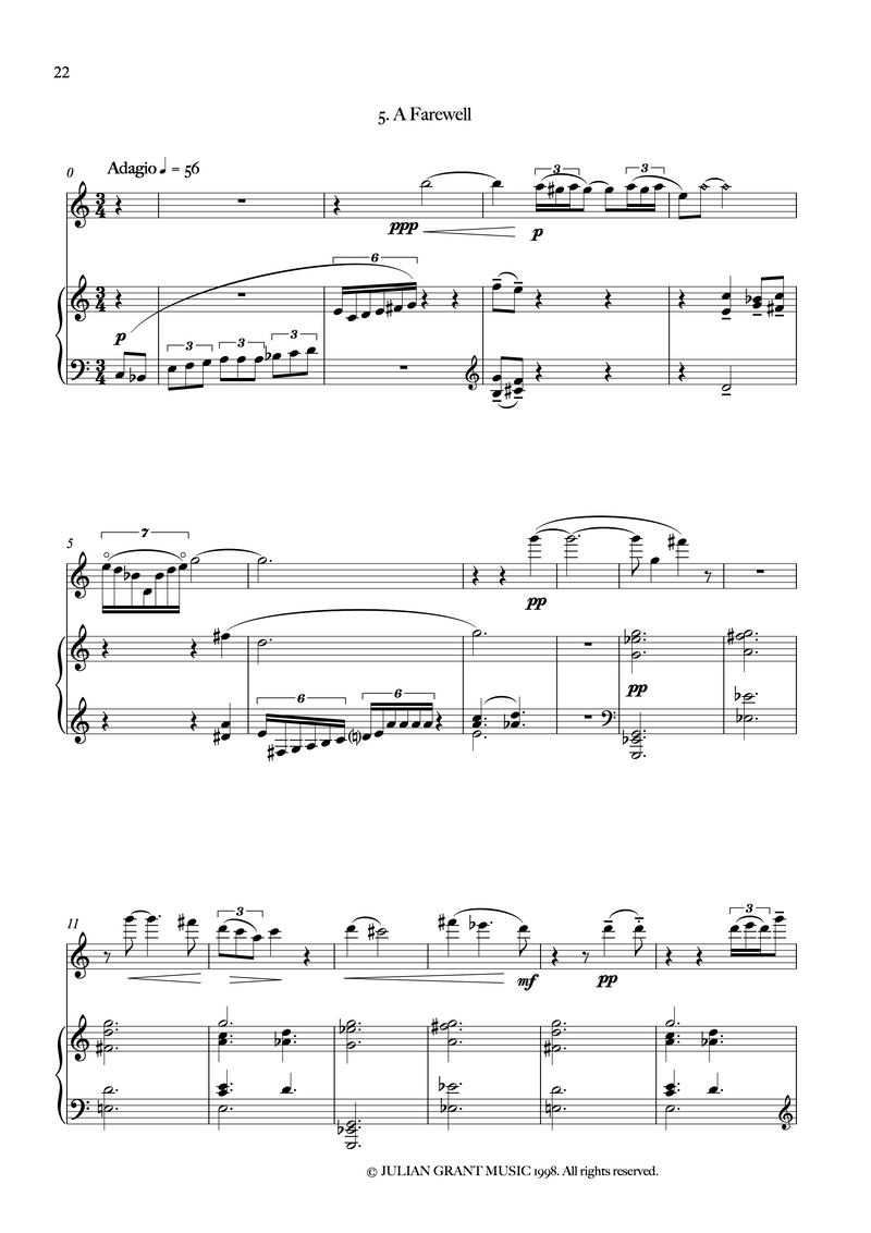 ANALECTA – suite for violin and piano - Julian Grant