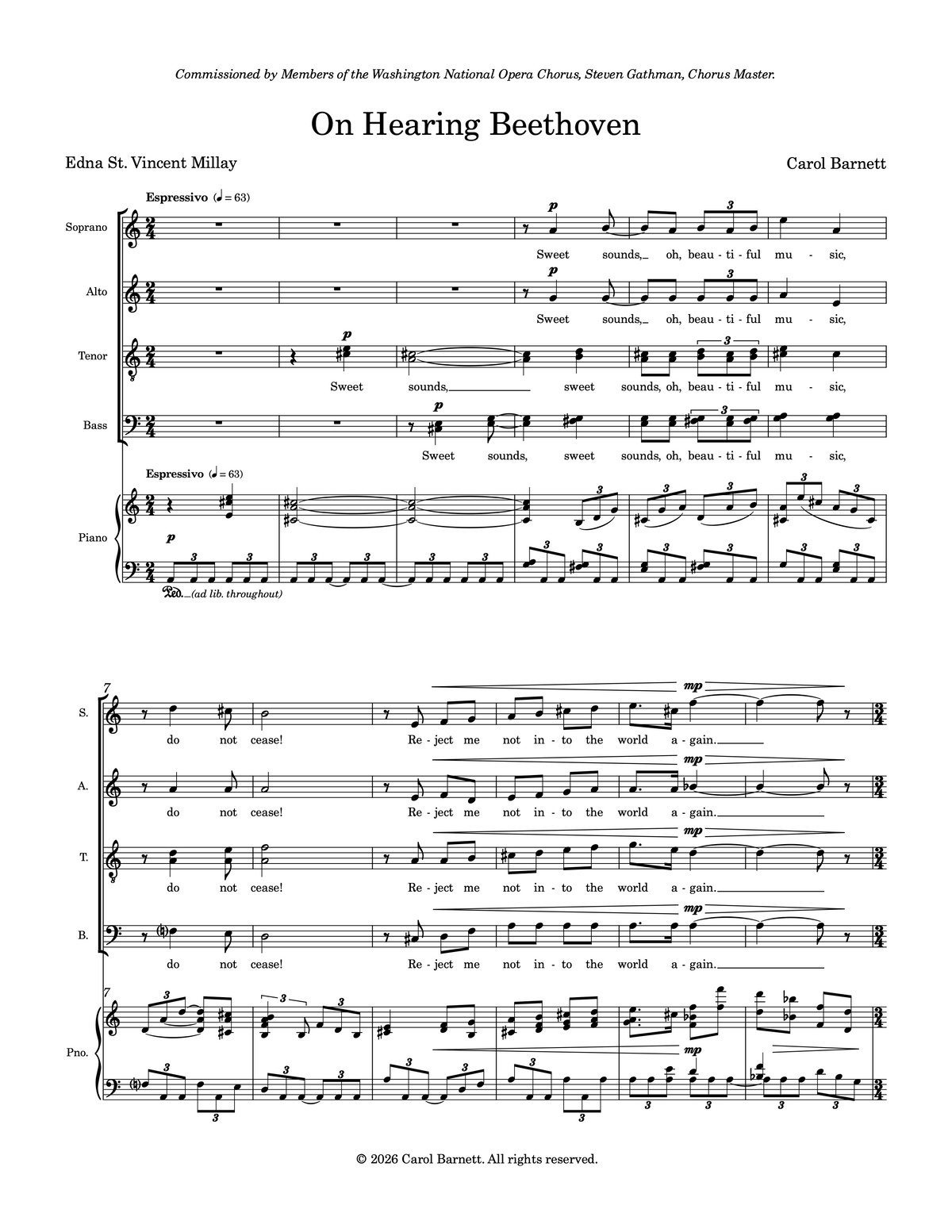 On Hearing Beethoven – Carol Barnett