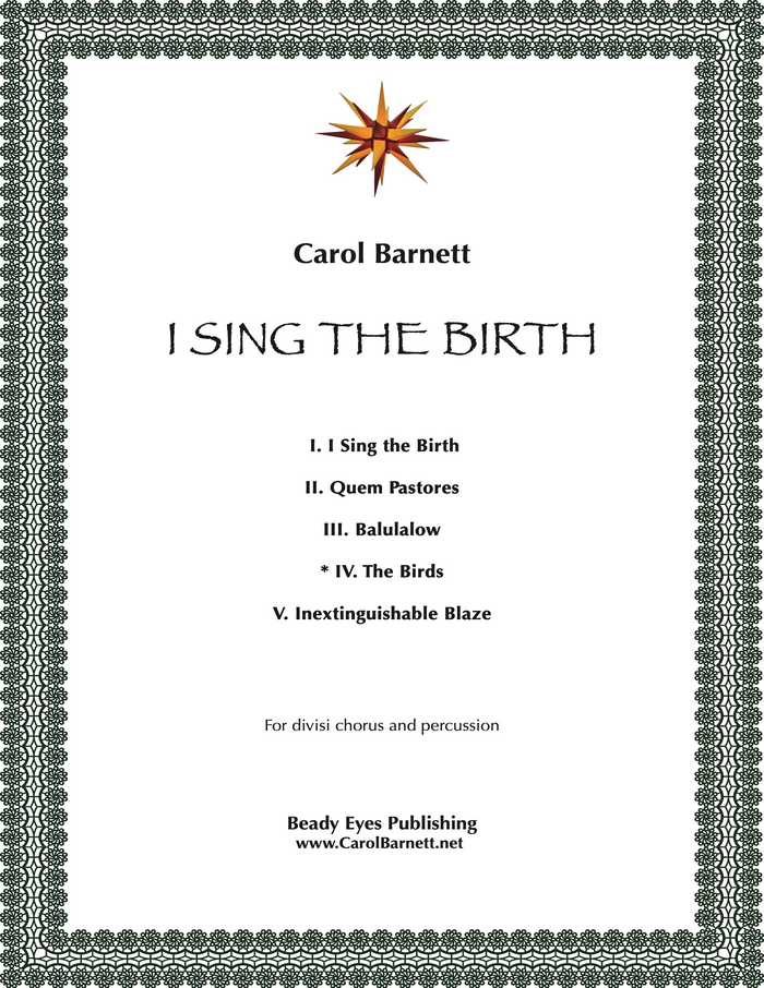 The Birds (from I Sing the Birth) – Carol Barnett