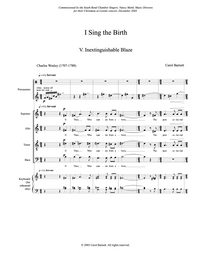 Inextinguishable Blaze (from I Sing the Birth) – Carol Barnett