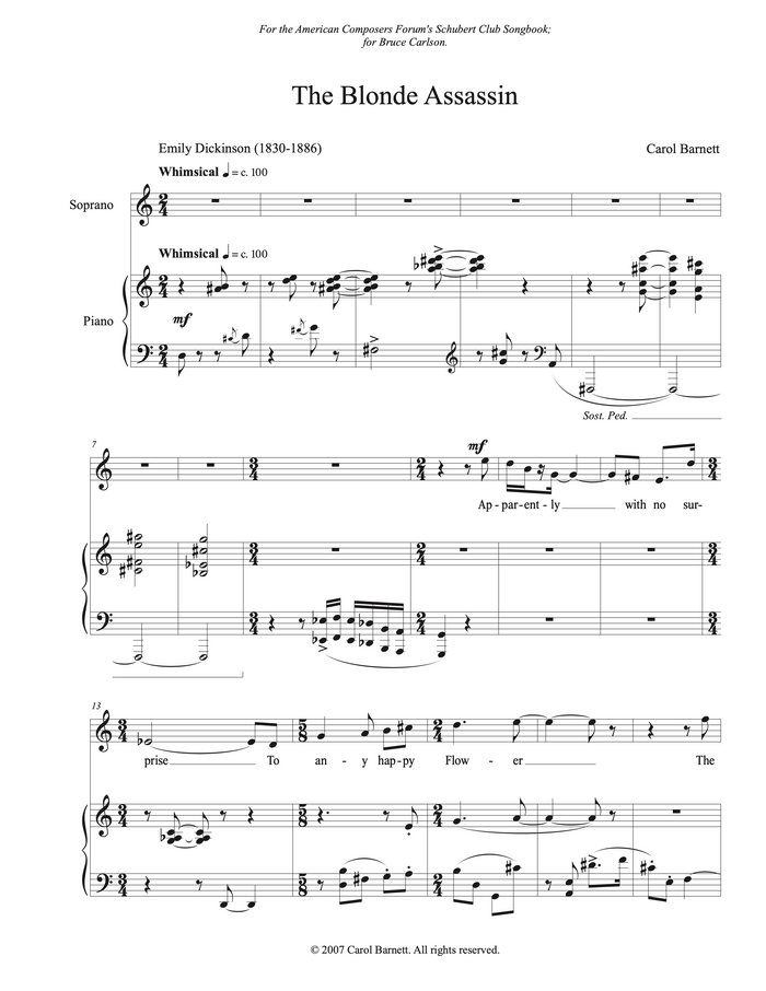 The Blonde Assassin –  Carol Barnett