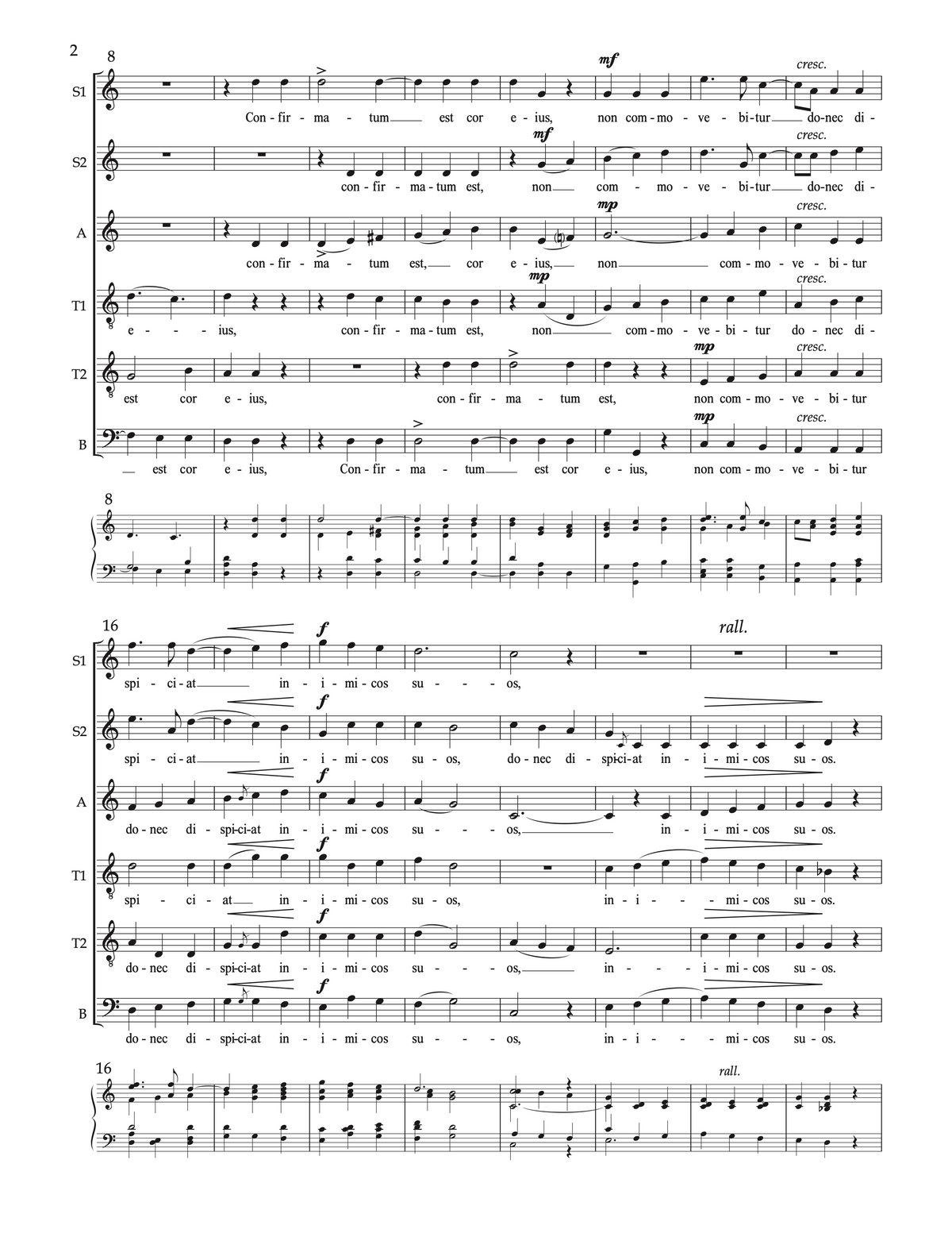 Confirmatum est cor eius –  David Evan Thomas