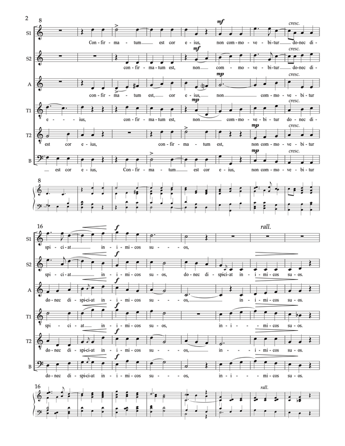 Confirmatum est cor eius –  David Evan Thomas