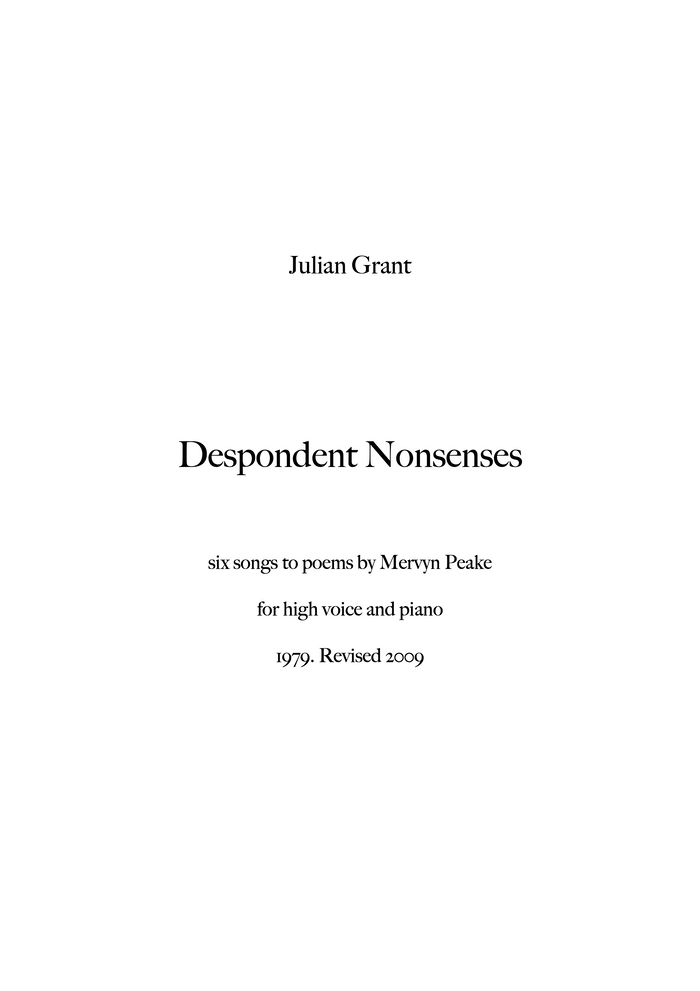 Despondent Nonsenses - Julian Grant