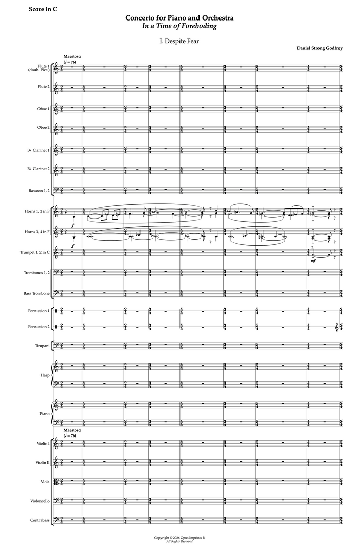 Concerto for Piano and Orchestra – Daniel Strong Godfrey