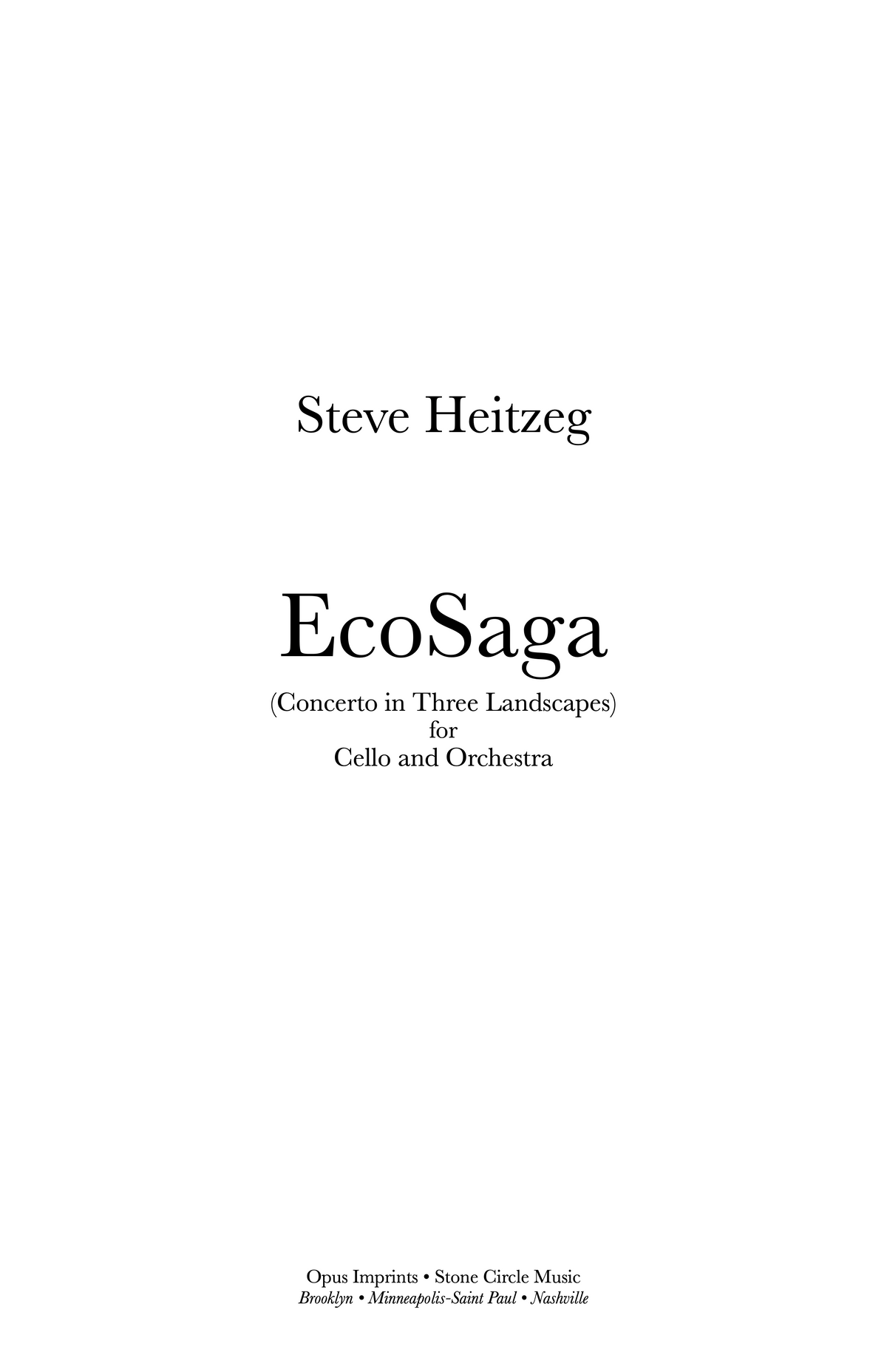 EcoSaga – Steve Heitzeg