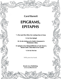 Epigrams, Epitaphs – Carol Barnett