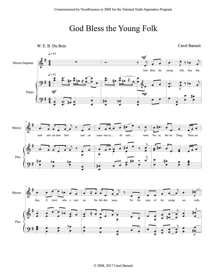 God Bless the Young Folk (duet) – Carol Barnett