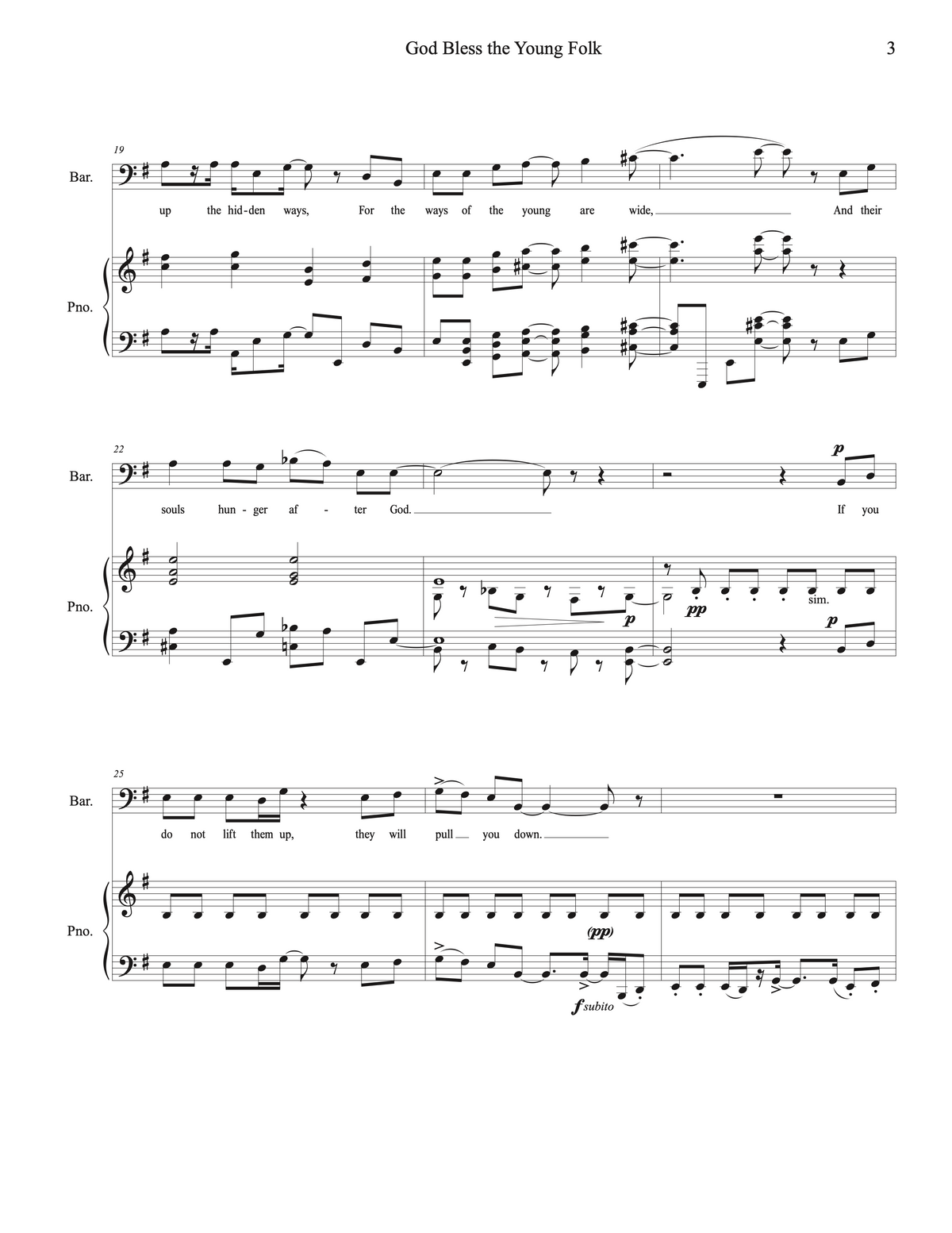 God Bless the Young Folk (duet) – Carol Barnett