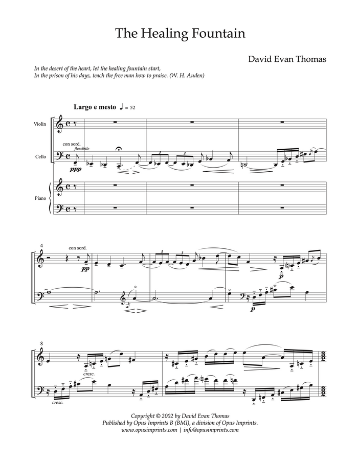 The Healing Fountain –  David Evan Thomas