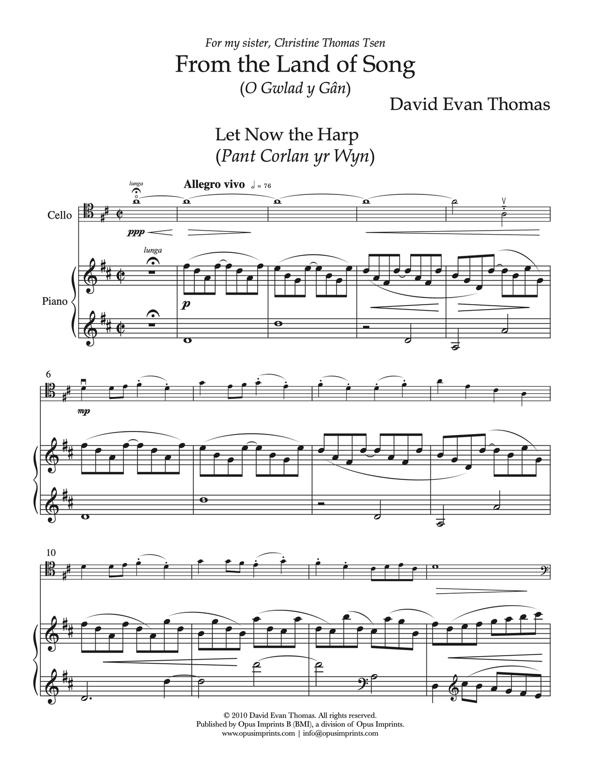 From the Land of Song – David Evan Thomas