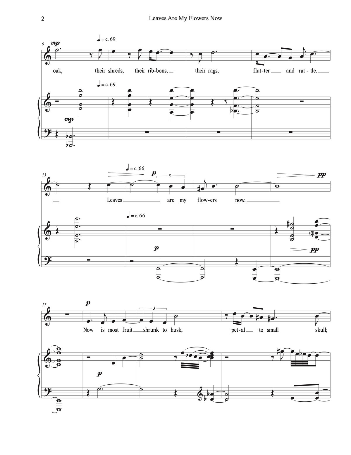 Leaves Are My Flowers Now – Carol Barnett