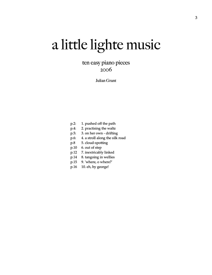 a little lighte music - Julian Grant