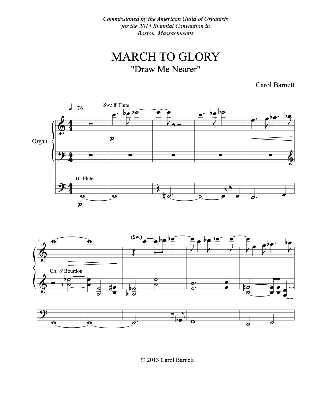 March to Glory – Carol Barnett