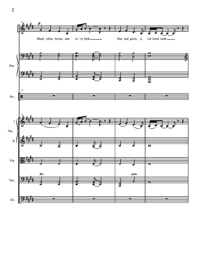 O, Colored Earth (Ensemble Score with Parts) - Steve Heitzeg