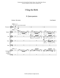 Quem Pastores (from I Sing the Birth) – Carol Barnett