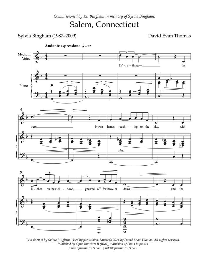 Salem, Connecticut –  David Evan Thomas