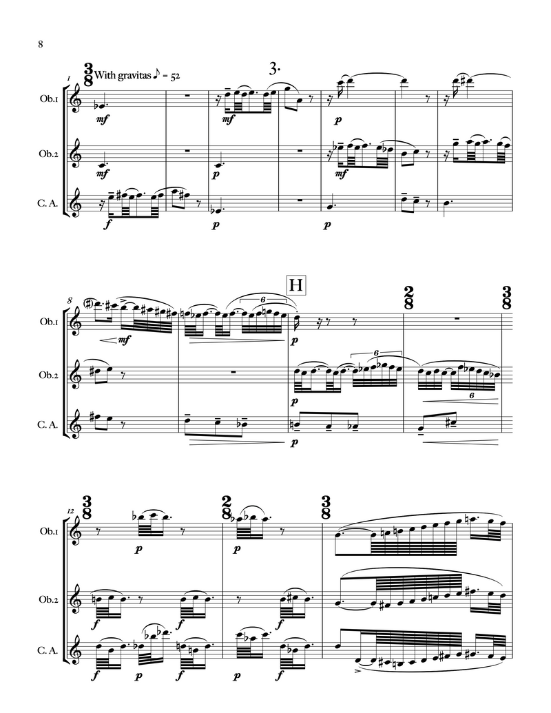 Second Pressed Etudes – for oboe trio - Julian Grant