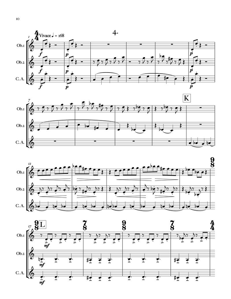 Second Pressed Etudes – for oboe trio - Julian Grant