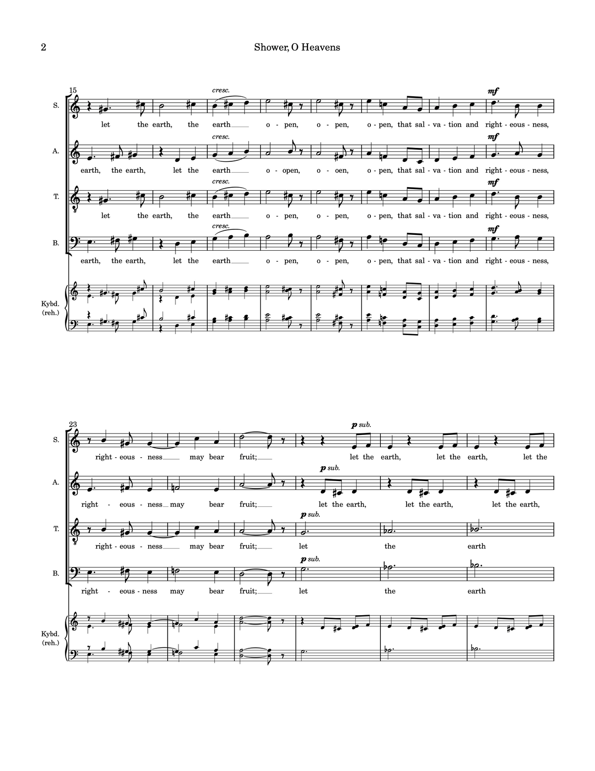 Shower, O Heavens – Carol Barnett