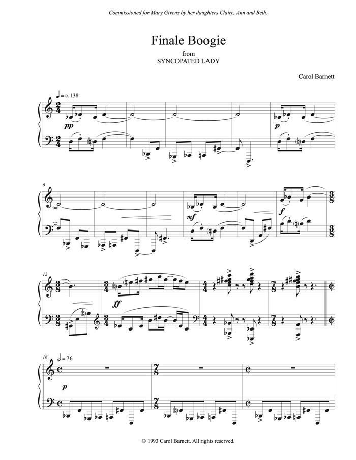 Final Boogie from Syncopated Lady – Carol Barnett