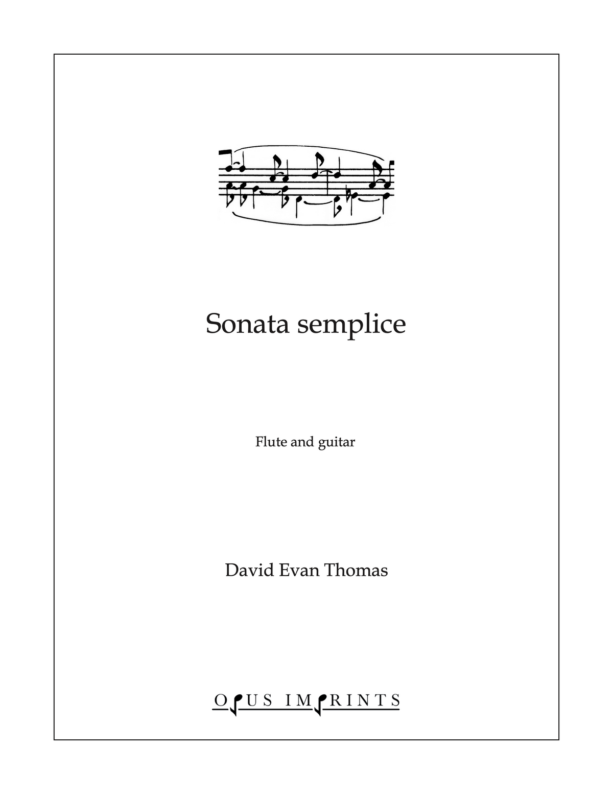 Sonata semplice –  David Evan Thomas