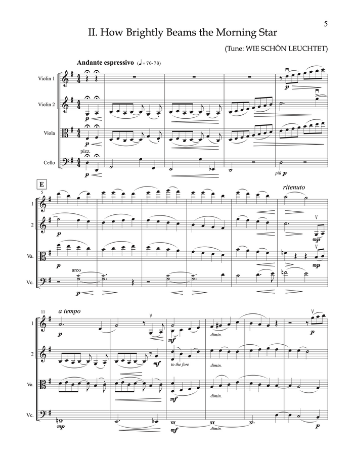 Star Bright: 5 Carols for String Quartet – arr. David Evan Thomas