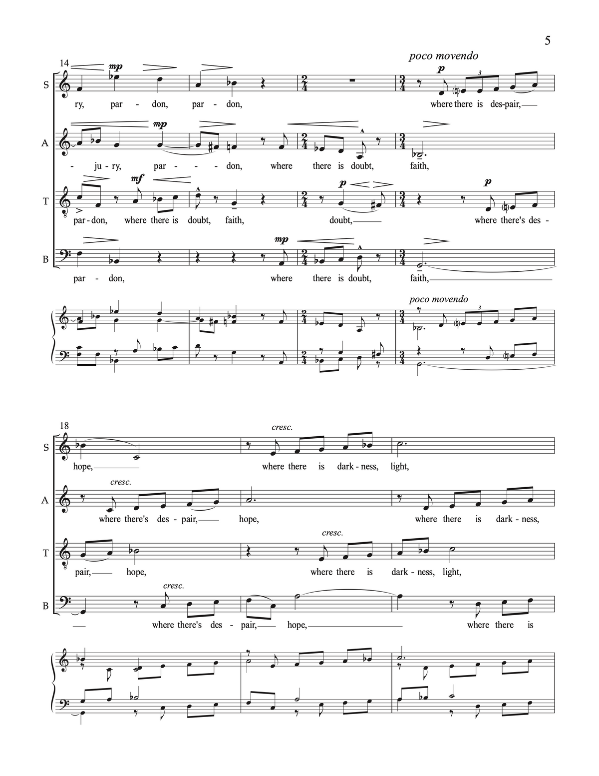 The Prayer of St. Francis –  David Evan Thomas