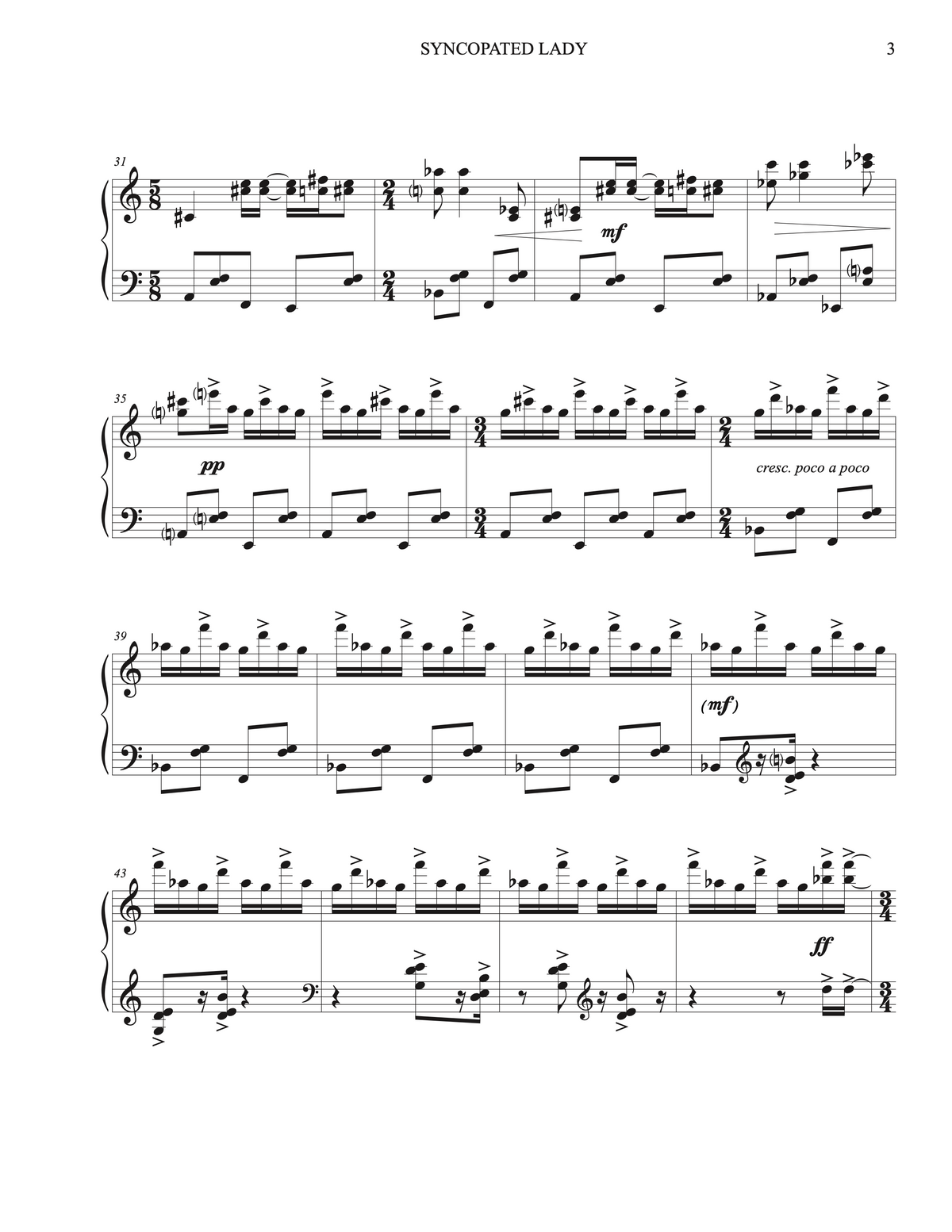 Syncopated Lady – Carol Barnett