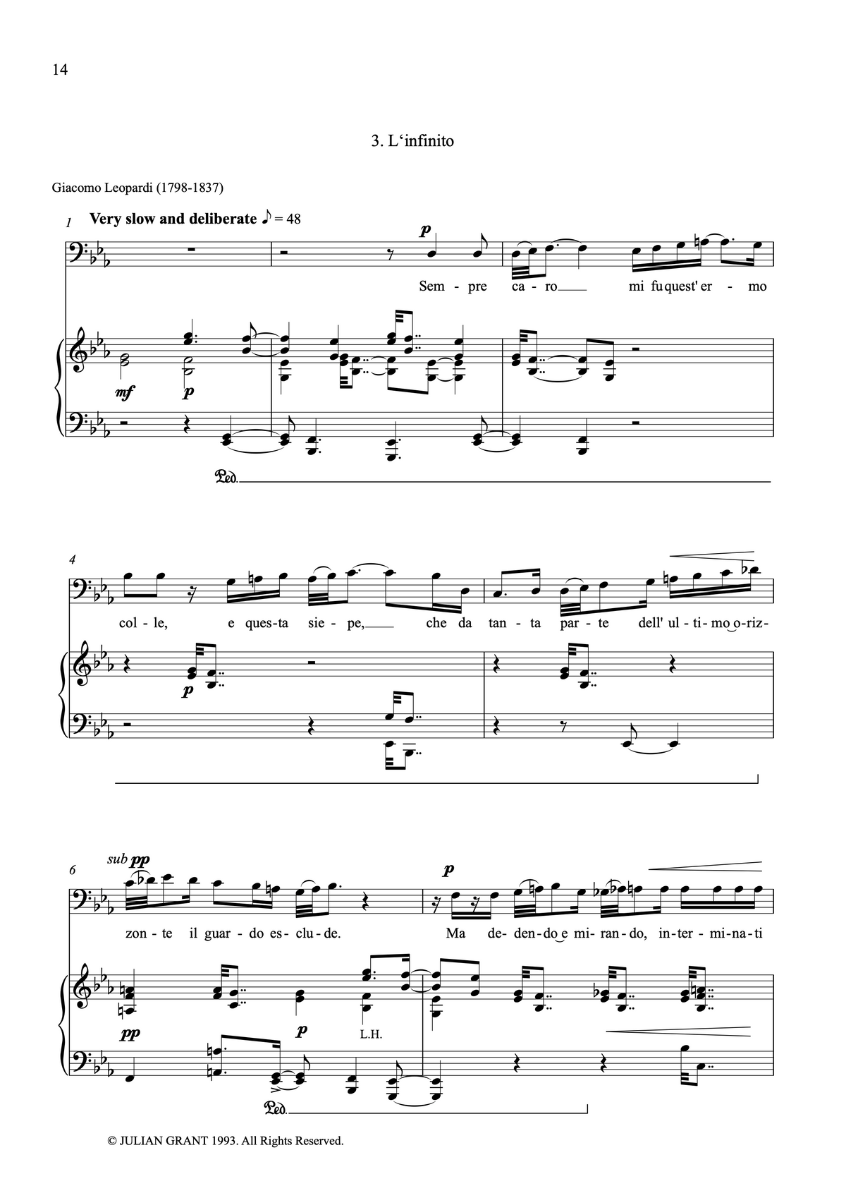 Three Songs for Angus - Julian Grant