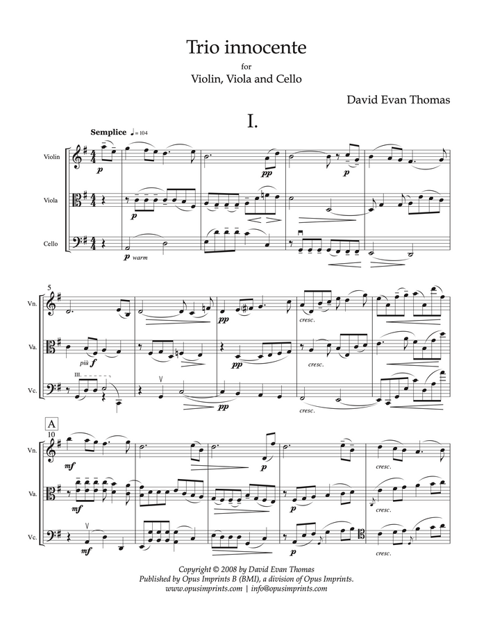 Trio innocente –  David Evan Thomas